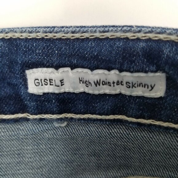 Dear John Women's Size 25 Jeans Gisele High Waisted Skinny Raw Hem Step Hem - Picture 9 of 10